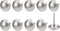 Upholstery Nail Tacks (11x17x3.6mm) 25Pcs, Iron Round Thumb Push Pins for Home Kitchen Furniture, Silver Tone