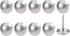 Upholstery Nail Tacks (11x17x3.6mm) 25Pcs, Iron Round Thumb Push Pins for Home Kitchen Furniture, Silver Tone