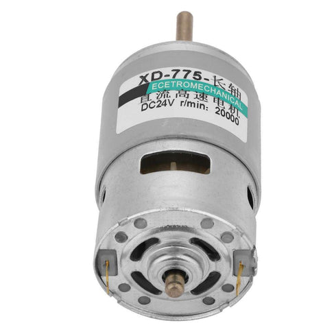 775 DC Motor, 24V/20000RPM, 80W High Speed Low Noise Motor with Extension Shaft