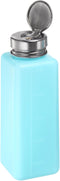 HARFINGTON Solvent Alcohol Dispenser, 500ml Push Down Liquid Dispenser Pump with Sealing Stainless Steel Lid, Blue
