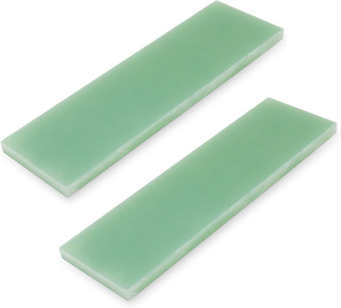 SuperDi G10 Scales Natural JADE GREEN 1/4" X 1.5" X 5.5" Knife Handle Grip Slabs by SuperDi