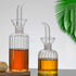 LumaGrove BBQ(200ML) Oil and Vinegar Dispenser Glass, Borosilicate Glass Olive Oil Vinegar Dispenser with Pourers