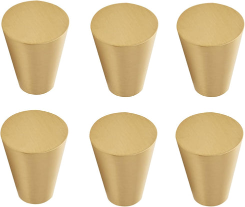 SANCHAKOU Cabinet Knobs 6 Pack Wardrobe Cabinet Door Tapered Handle Furniture Drawer Shoe