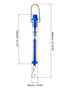 QWORK Plastic Tubular Spring Scale - 5 Pack 1000g/10N Capacity, Clear Plastic Body with Zeroing Capability