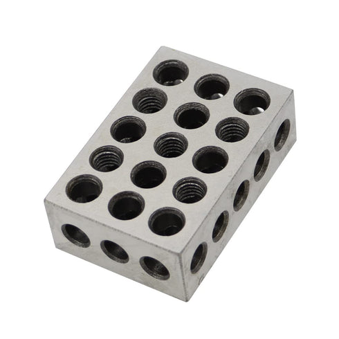 Ultra Precision 1-2-3 Blocks Set with Screw Matched Pair, Hardened Steel Setup Blocks with Plastic Case
