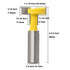 1/2" Shank Straight T-Slot & T-Track Slotting Cutter Router Bit, Wood Groove Milling Cutter, 1-1/16 Inch Diameter