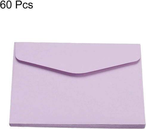 PATIKIL Mini Envelopes, 60 Pack 4.5 x 3.2 Inch Paper Blank Small Items Storage for Greeting Note Party (Light Purple)