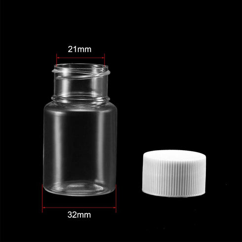 uxcell 10pcs 30ml/1oz Plastic Lab Chemical Reagent Bottle, Wide Mouth Sample Sealing Liquid Storage Container