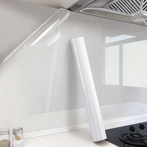 Clear Contact Paper, 15.8" Peel and Stick Wallpaper for Bathroom, Removable Transparent Wall Protective Film