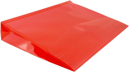JAM PAPER Plastic Expansion Envelopes with Hook & Loop Closure - Letter Booklet, Red, 12/Pack