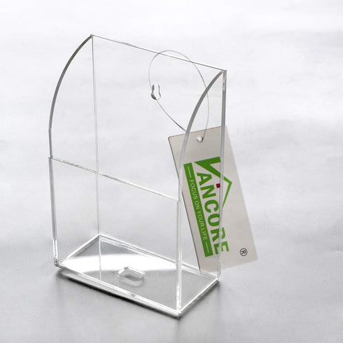 VANCORE Clear Wall Mounted Charging Station - Smart Phone & TV Remote Control Holder (1 Hole)