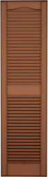 Builders Edge 14.5 36 471 in. W x in. H , Standard Cathedral Top Center Mullion, Open Louver Shutters, Includes