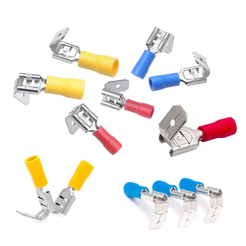 150PCS Piggyback Spade Connectors 22-16 16-14 12-10 AWG Insulated Female and Male Crimp Terminals Assortment