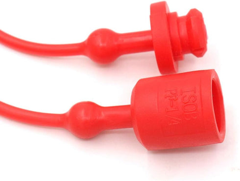 Hydraulic Coupler Dust Cap Plug Set 3/4 ISO-B,CEKER Hydraulic Dust Covers Male Female Quick Connects Fittings,Red Cap with Retention Ring Keeps Cap Attached to Hose 2Set by CEKER