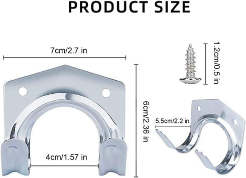 Storage Hanger Hooks,Double Tool Storage Hook 10Pcs Wall Mounted Hanger Hooks with 20Pcs Screws for Garage Shed,Universal Galvanized Metal Utility Hooks for Garden Tools by AIYoo