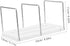 Stylish Metal Bookends - White Desk Organizer for Books