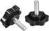 uxcell Clamping Handle Screw Knobs, Handle Star Knob M6 x 16mm Male Thread, 5pcs