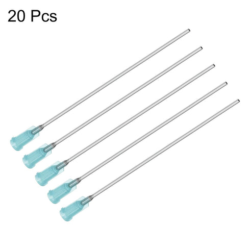 uxcell 20 Pcs 15G Plastic Dispensing Needles with Luer Lock, 4" Steel Needle Tube for Liquid Glue Gun