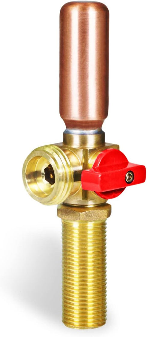 540UI Washing Machine Replacement Valve, 1/2’’ SWT/MIP Inlet x 3/4’’ MHT Outlet, Brass for Hot Water Supply