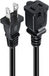 2-Pack Polarized USA Outlet Saver Power Extension Cord, 125V 10A, 2-Prong 2 Outlets, 1.6ft/50cm