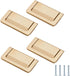 SANCHAKOU Zinc Alloy Cabinet Handles 4-Pack Bedside Table Concealed Buckle Flat Handle Sliding