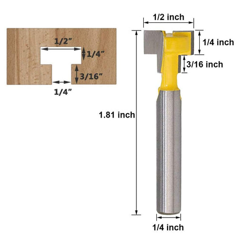 1/4" Set Set 3/8" 1/2" Shank Keyhole Router Bit T Slot Cutter Router Bit T Track Router Bits | & Hex Bolts Heads