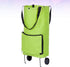 Folding Shopping Cart with Wheels Foldable Grocery Cart on Wheels Trolley Shopping Bag Expandable Rolling Hand Pulling