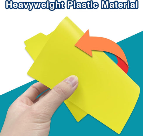 chell 5x8 Pack 50 Plastic Index Card Dividers, Heavyweight Poly Index Card Guides A-Z for Flash Cards and Recipe Cards