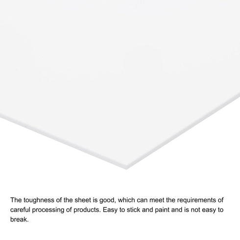 MECCANIXITY 4 Pcs ABS Plastic Sheet 36 Inch x 12 Inch x 0.06 Inch White Styrene Sheets for DIY Crafts Model Building