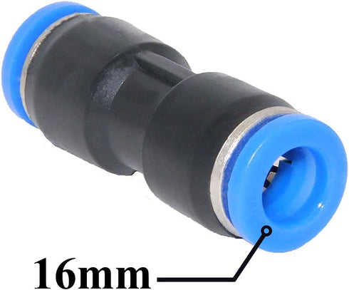 Beduan Push to Connect Fitting, 16mm Tube OD Pneumatic Quick Adapter Tubing Air Hose Line Pipe Fitting 10Pcs For 5/8" Tube OD by beduan