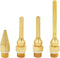 Mesee 4pcs Hot Melt Glue Gun Nozzle Set for 11mm Thread Power Tools, Long Short Small-bore Large Diameter Copper Nozzle