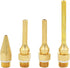 Mesee 4pcs Hot Melt Glue Gun Nozzle Set for 11mm Thread Power Tools, Long Short Small-bore Large Diameter Copper Nozzle