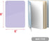 TOWON Small Glass Dry Erase Board, Mini Desk White Board with Easel Pad Set, 8 x 6 Inches, Purple