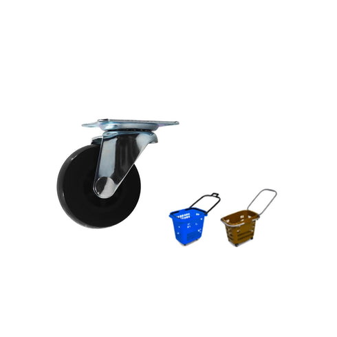 360 1.5 Inch Set 8 Heavy Duty Industrial Caster Wheel PU No Noise Mini Wheels,TTZEZE Degree Swivel Rectangle Top Plate
