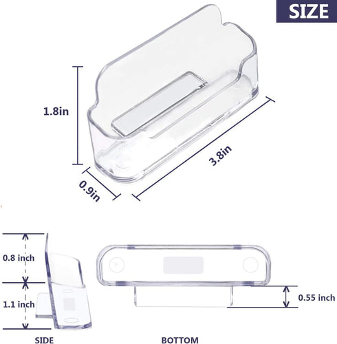 vrupin 4 Pack Acrylic Business Card Holder for Desk, Fits 30-50 Business Cards, Display Stand for Exhibition