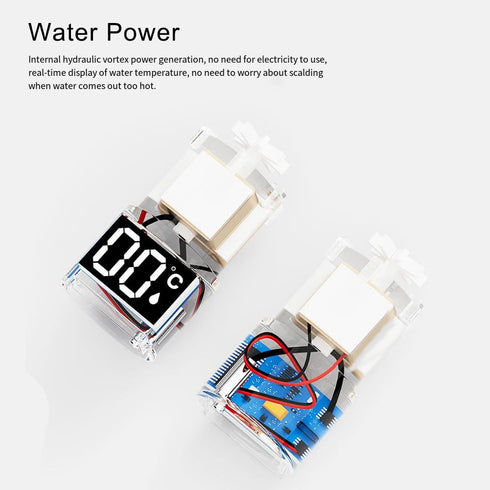 Letturn G1/2 Shower Head LED Real-Time Water Temperature Display Indicator Lights Installation Bath Water Thermometer