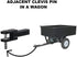 Heavy Duty Adjustable Clevis Pin Fastener Tool, Size 1/2 x 2inch Zinc Steel with 8 Holes & Matching R-Clip