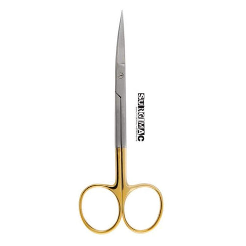 Stainless Steel Medical Precision Scissors, Curved Edge Metal Dissection Surgical Instruments Lab Supplies (Curved 4.5”