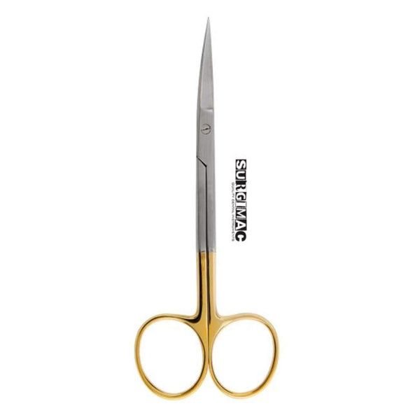 Stainless Steel Medical Precision Scissors, Curved Edge Metal Dissection Surgical Instruments Lab Supplies (Curved 4.5”