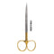 Stainless Steel Medical Precision Scissors, Curved Edge Metal Dissection Surgical Instruments Lab Supplies (Curved 4.5”