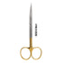 Stainless Steel Medical Precision Scissors, Curved Edge Metal Dissection Surgical Instruments Lab Supplies (Curved 4.5”