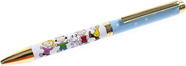 Graphique Peanuts Fashion Pen, 5.5” Refillable Black Ink Ballpoint Pen with Comfort Grip for Office Supplies