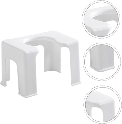 Non-Slip Bathroom Stool for Kids and Adults - Sturdy Toilet Step Stool