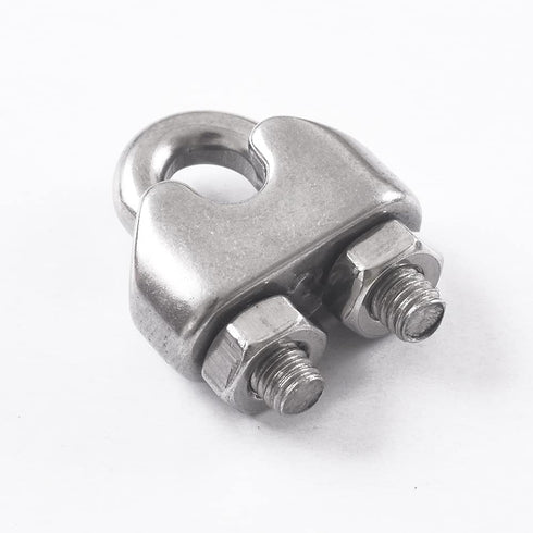 1/8 Inch M3 Wire Rope Cable Clip Clamp, 304 Stainless Steel U Bolt Saddle Fastener, 22 Packs