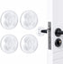 Door Stopper Wall Protector, Reusable Rubber Door Stops, Adhesive Bumper Protector for Door Knobs (Clear, 4 Pcs)