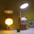 Kids Desk Lamp with Night Light, Cute Cartoon 360 Goose Neck LED Folding Reading Light for Bedroom, Study Table
