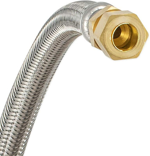 Eastman 16 Inch Delta Style Flexible Faucet Connector, Braided Stainless Steel, 3/8 Inch OD Male Compression