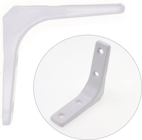 Joyangy 8pcs 3 Inch 90 L Brackets, Heavy Duty Wall Mount White L Corner Brackets Braces for Wood, Shelves, Cabinets