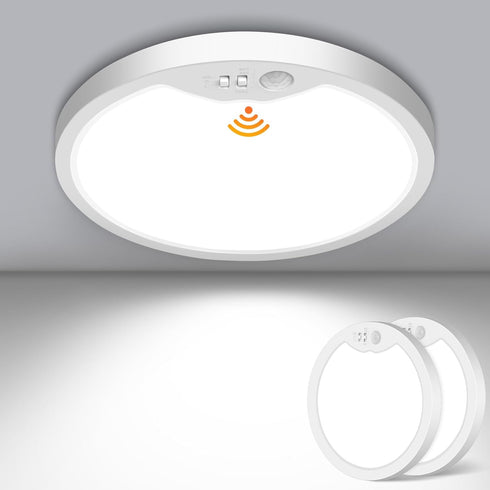 Brightever 2 Pack Motion Sensor Ceiling Light Wired, 2700K/4000K/6500K Small LED Flush