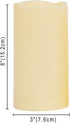 2 3" x6" PCS Waterproof Outdoor Battery Operated Flameless LED Pillar Candles with Timer Flickering Plastic Resin